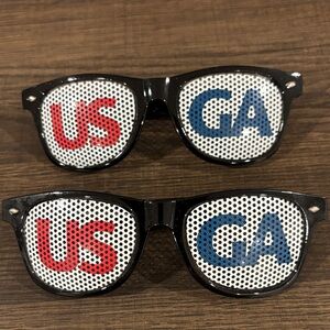 Black US GA Novelty Sunglasses